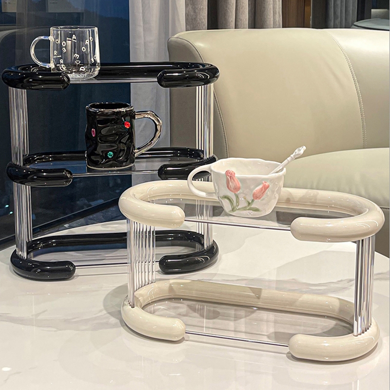 ชั้นวางแก้ว ชั้นวางของ สำหรับเก็บแก้วน้ำ เครื่องสำอางค์ ชั้นเก็บของในห้องน้ำ ชั้นวางแก้ว ชั้นวางของ สำหรับเก็บแก้วน้ำ เค