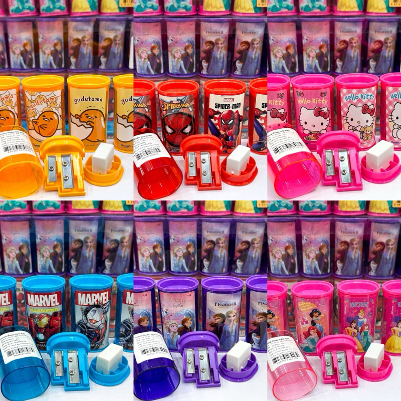 กบเหลาดินสอ กบเหลาดินสอแบบ2ช่อง+ยางลบในตัว