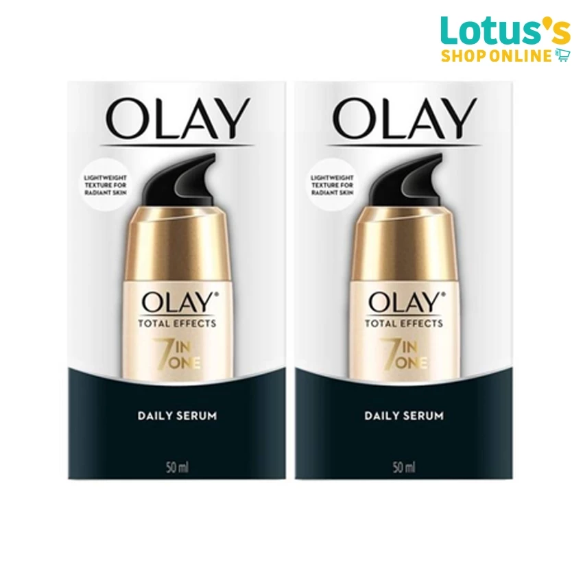 [แพ็คคู่สุดคุ้ม] โอเลย์ โททัล เซรั่มโอเลย์ สูตรช่วยฟื้นฟูผิว 50 มล. OLAY TOTAL EFFECT SERUM 50ML X2
