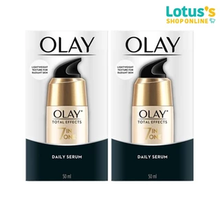 [แพ็คคู่สุดคุ้ม] โอเลย์ โททัล เซรั่มโอเลย์ สูตรช่วยฟื้นฟูผิว 50 มล. OLAY TOTAL EFFECT SERUM 50ML X2