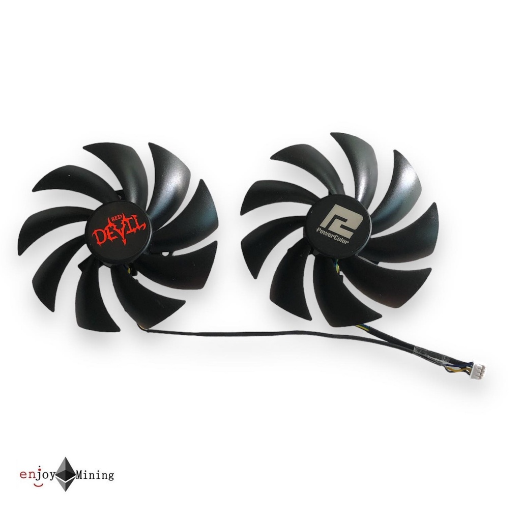 พัดลมการ์ดจอ POWERCOLOR RX6600 6600XT 6650XT Red Devil graphics card cooling fan