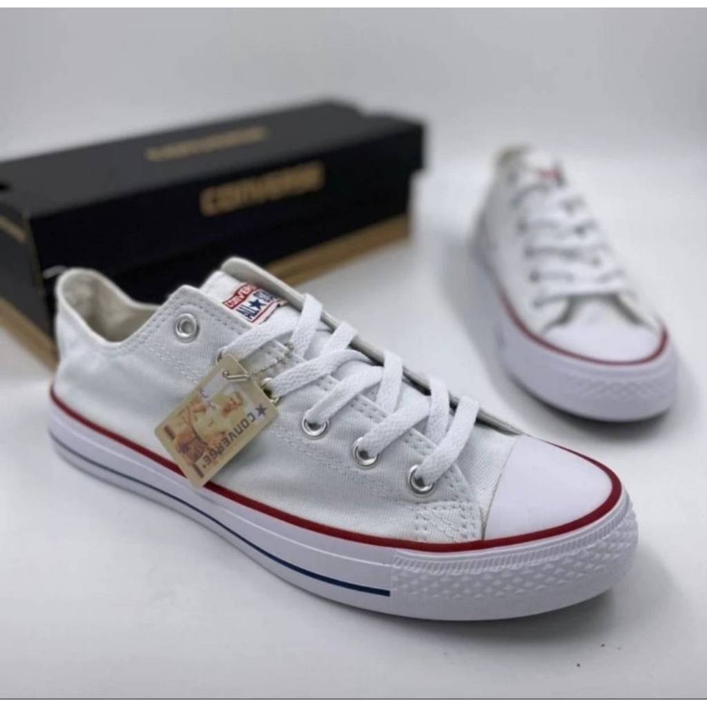 รองเท้าผ้าใบ converse all star ใส่ทำงานเดินเที่ยว มีสำหรับของผู้ชายและผู้หญิงใส่ได้ (มีไซด์ 36-45) สีดำขาว