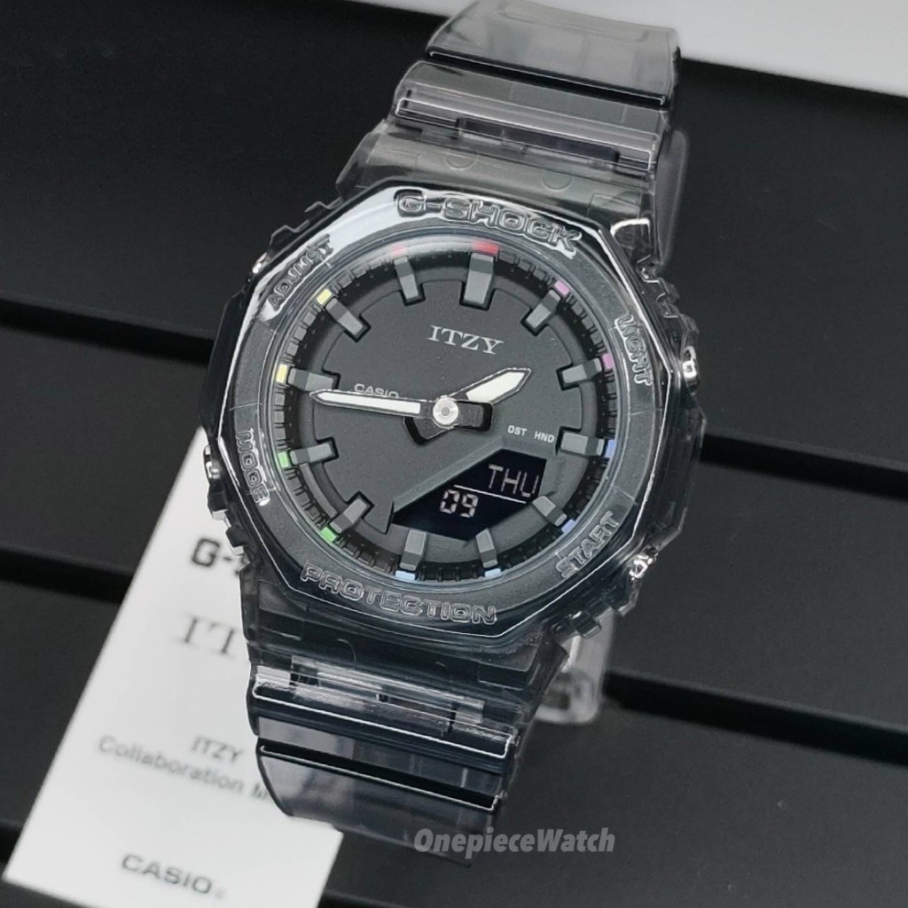 Casio G-Shock Mini Limited Edition นาฬิกาข้อมือผู้หญิง สายเรซิน รุ่น GMA-P2100ZY-1A / สีดำใส