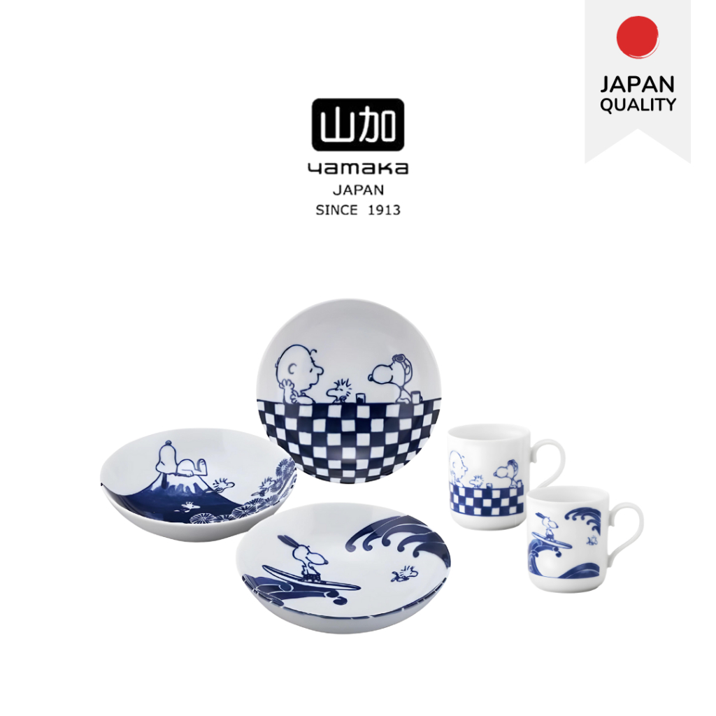 Yamaka Snoopy Trio Bowl Set SN80-76 / Peanuts Snoopy Mug SN82/3-13 ชามสนูปปี้ แก้วน้ำ แก้วมัคสนูปปี้