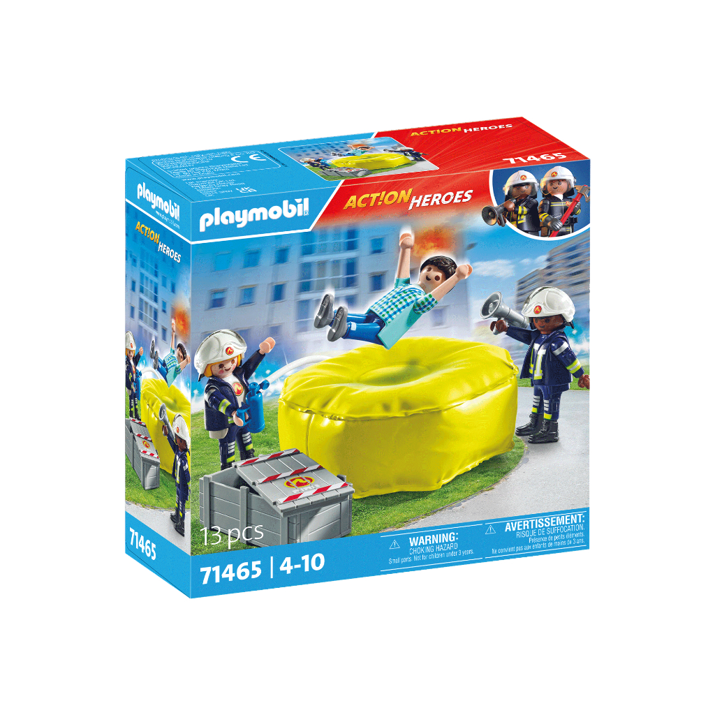 Playmobil 71465 Fire Brigade Firefighter with Air Pillow ดับเพลิง นักผจญเพลิงกับเบาะลมกู้ภัย
