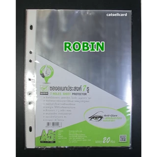 (A5, 20ซอง) Robin ซองถนอมเอกสาร A5 ไส้แฟ้ม ซองเอนกประสงค์
