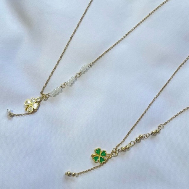 (พร้อมส่ง) TMT LUCKY Charm Neaklace สร้อยคอ ใบโคลเวอร์ handmade