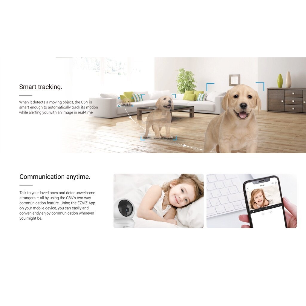 EZVIZ กล้องวงจรปิดไร้สาย 2MP พูดคุยโต้ตอบได้ รุ่น C6N (A0-1C2WFR) - แบบเลือกซื้อ