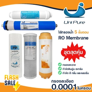 Treatton ไส้กรองน้ำ RO 5 ขั้นตอน เรซิ่น น้ำแร่ 50 75 150 200 GPD USA PP Carbon Resin Post Omnipure Mazuma Unipure CCK