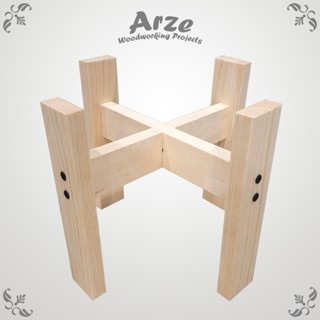 ขาตั้งกระถางต้นไม้ ที่วางกระถาง มินิมอล ขาเหลี่ยม ทำจากไม้สน…