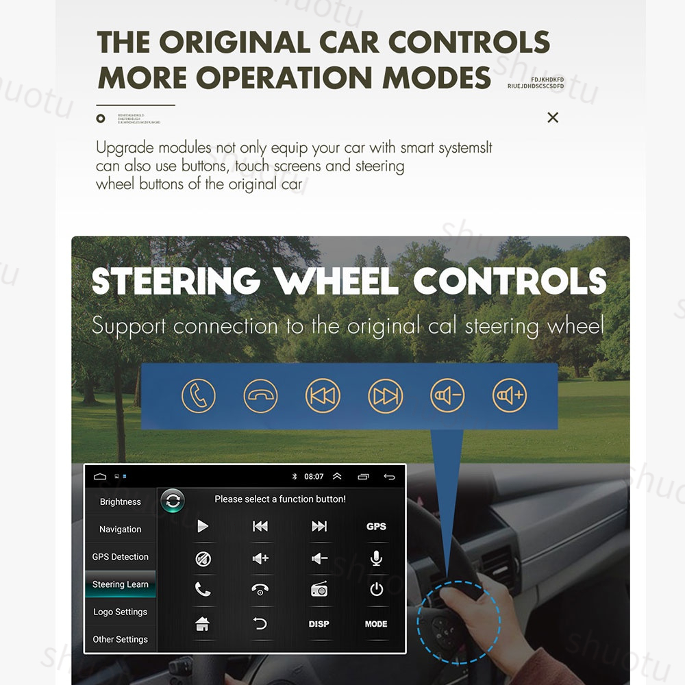 จอแอนดรอยด์ติดรถยนต์ พัดลมในตัว 4/8 Core 6/8+64/128G ของแถน วิทยุติดรถยนต์ เครื่องเล่นวิทยุ FM GPS Wifi  บลูทูธ7/9/10นิ - รูปที่ 2