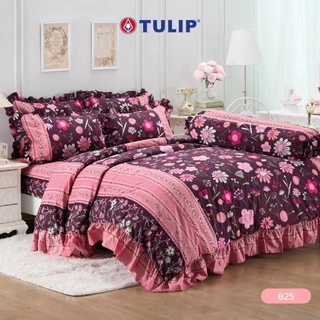 TULIP Cotton Mix พิมพ์ลาย 825 ชุดผ้าปูที่นอน ผ้าห่ม ผ้านวม พิมพ์ลายกราฟิกสวยงาม เนื้อผ้าหนาแน่น