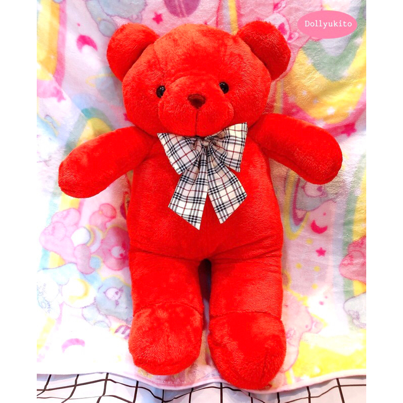 ตุ๊กตาหมีสีแดงมี 2 ขนาด 25 นิ้ว ,9 นิ้ว มีเก็บเงินปลายทาง
