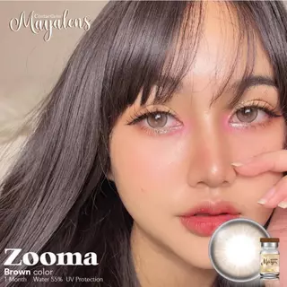 🔥คอนแทคเลนส์ Hydrogel - ขนาดกลาง 💗Zooma (Mayalens Premium) สี : Brown / Gray
