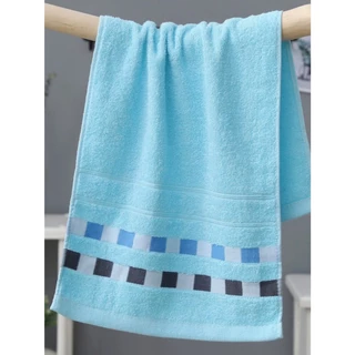 ผ้าเช็ดผม เช็ดหน้า งานผ้าฝ้าย ผ้ามีขน ลายตาราง【ขนาด 35 x 75 cm. 】เป็นผ้าคอตตอน cotton 100% ไม่เป็นขุย