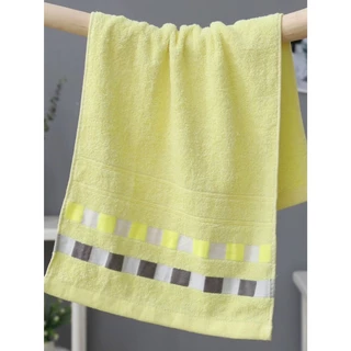 ผ้าเช็ดผม เช็ดหน้า งานผ้าฝ้าย ผ้ามีขน ลายตาราง【ขนาด 35 x 75 cm. 】เป็นผ้าคอตตอน cotton 100% ไม่เป็นขุย