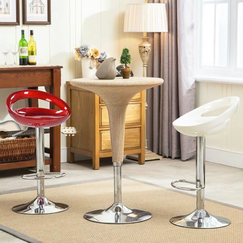 ORANGE เก้าอี้บาร์หมุนได้ เก้าอี้บาร์ เก้าอี้หมุนได้ ปรับระดับได้ เบาะหนัง PU เก้าอี้บาร์