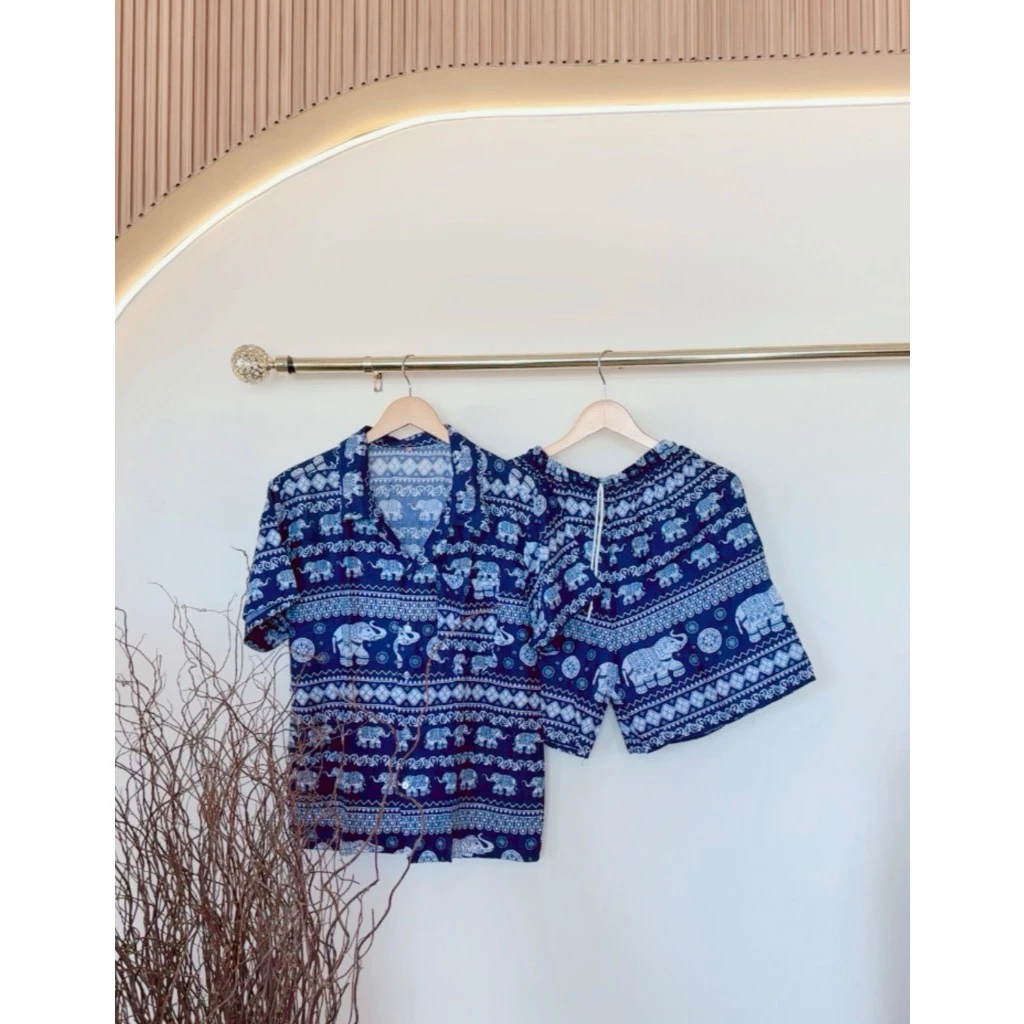 ชุดลายช้างอก 44 เสื้อคอเชิ้ต + กก.ขาสั้น thumbnail 10