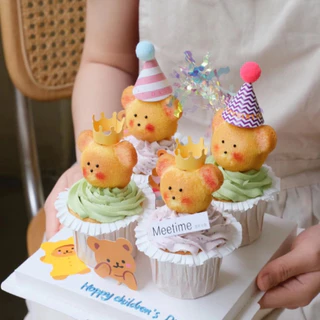 Baker Tree หมวกปาร์ตี้ หมวกตกแต่งเค้ก หมวกวันเกิดมินิ มินิมอล ขนาดเล็ก