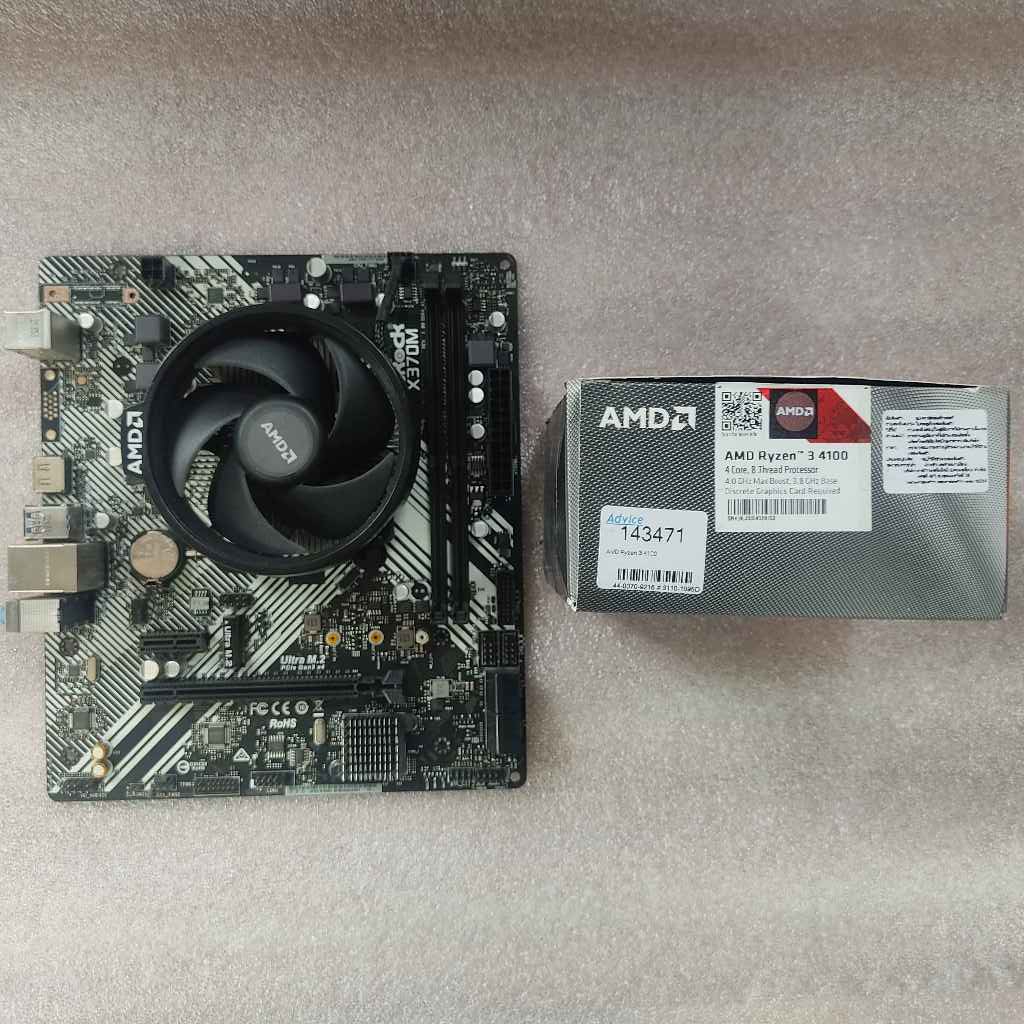 CPU RYZEN 3 4100 + (AM4) ASROCK X370M-HDV R4.0