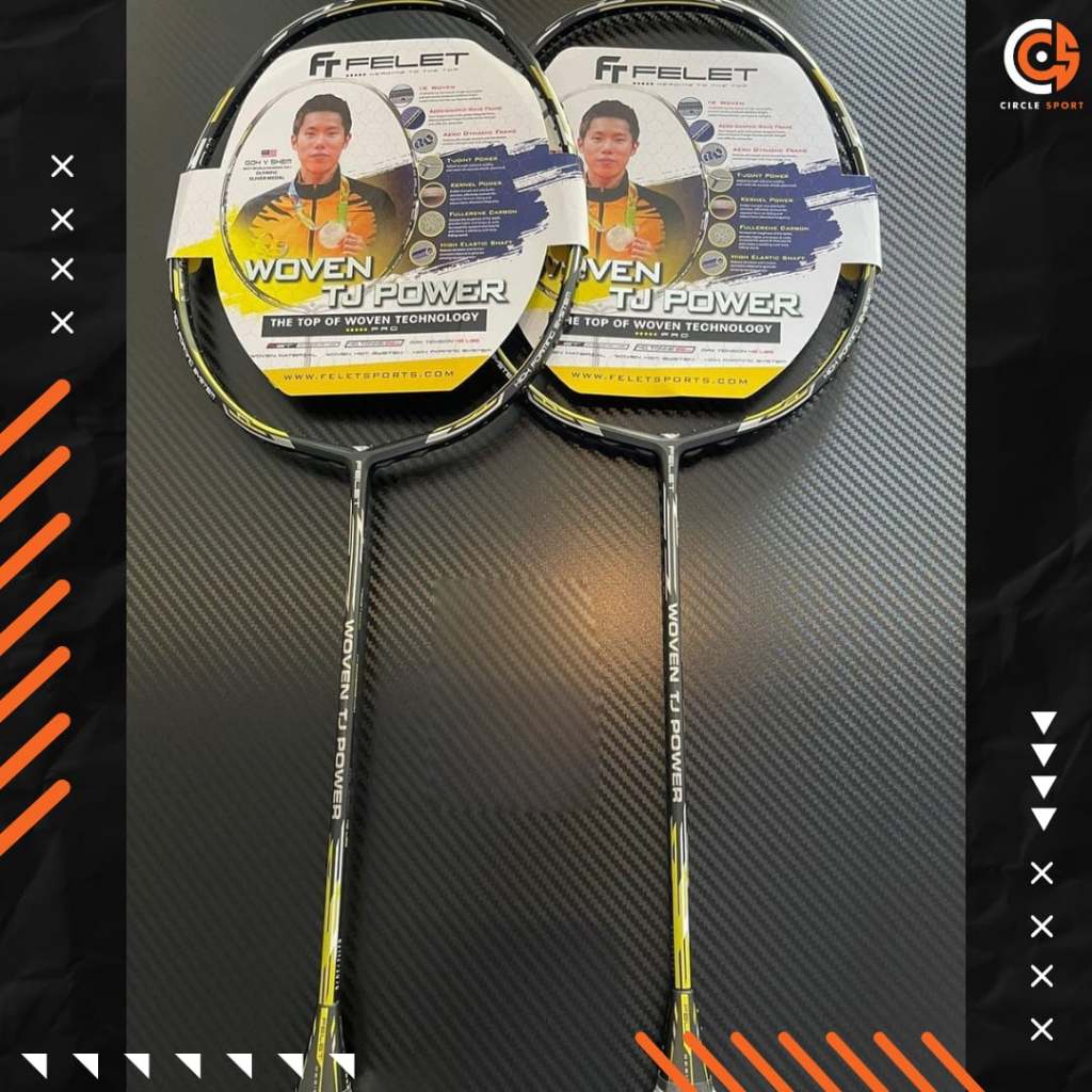 FELET WOVEN TJ POWER (3U / 4U) สามารถขึ้นเอ็นได้ถึง 42LBS ไม้แบดมินตัน (สินค้าลิขสิทธิ์แท้ 100%)
