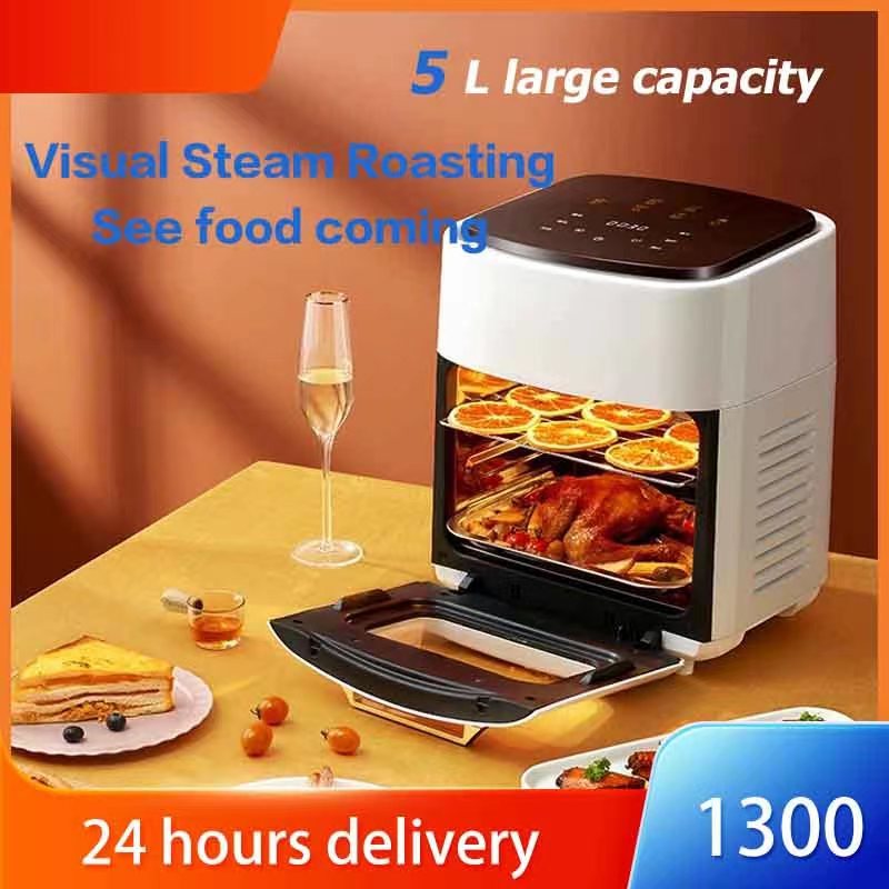 Large capacity 5L smart air fryer multi-functional digital touch stereo hot air healthy non-fried co