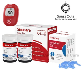 แผ่นตรวจน้ำตาล SinoCare Safe AQ สำหรับ เครื่องวัดระดับน้ำตาล Safe Aq เท่านั้น