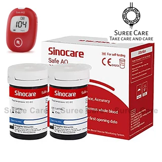 แผ่นตรวจน้ำตาล SinoCare Safe AQ สำหรับ เครื่องวัดระดับน้ำตาล Safe Aq เท่านั้น