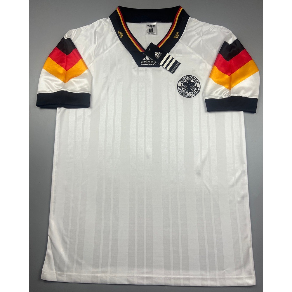 เสื้อบอล ย้อนยุค ทีมชาติ เยอรมัน 1992 เหย้า Retro Germany Home เรโทร คลาสสิค