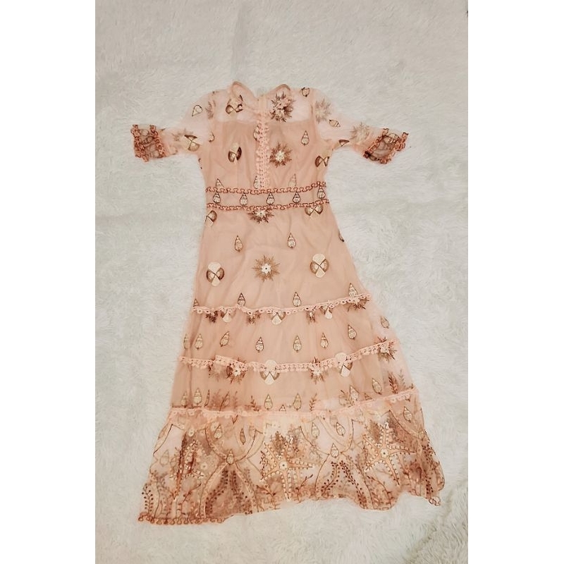 เดรสงานป้ายVegus Luxury ไซส์ M เดรสลูกไม้