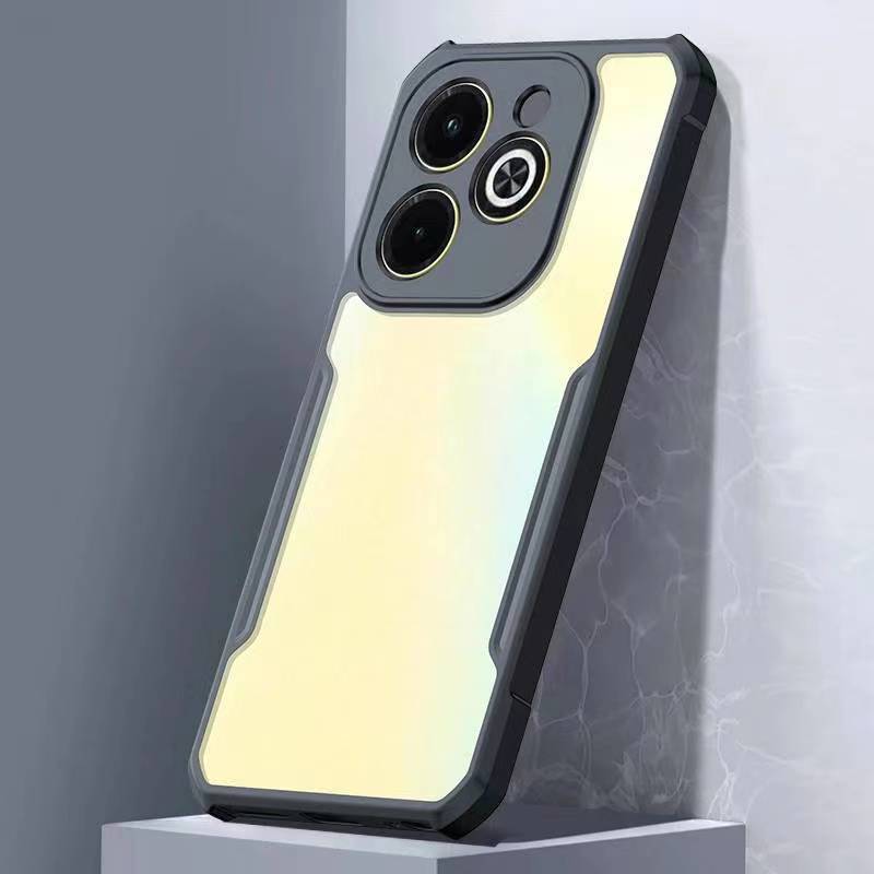 Infinix Hot 40/Infinix Hot40 Pro(พร้อมส่งในไทย)เคสกันกระแทกขอบสีหลังใสinfinix hot 40/infinix hot40 P