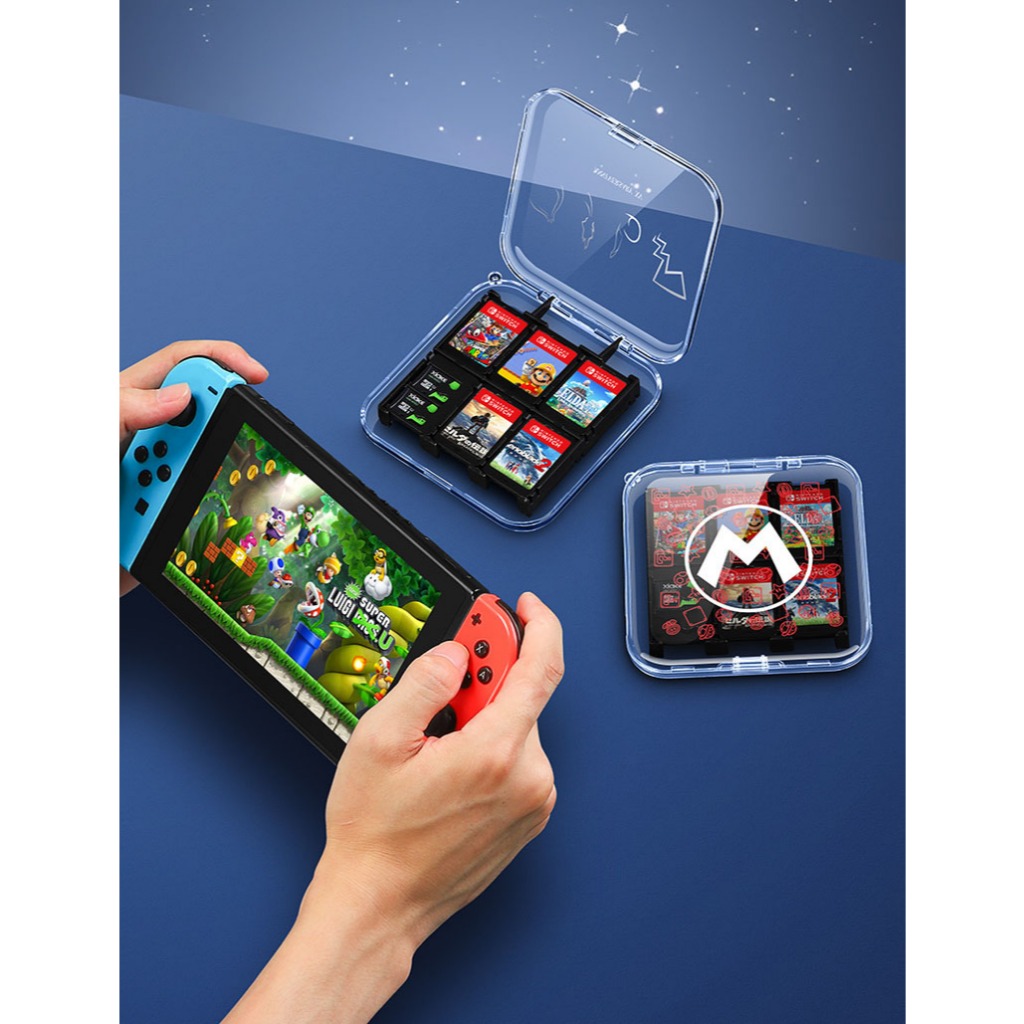 เคสกล่องใส่ตลับเกม Case Card Storage Box กล่องโปร่งใสกล่องใส่ตลับ ใส่ได้ 12 เกม For NintendoSwitch