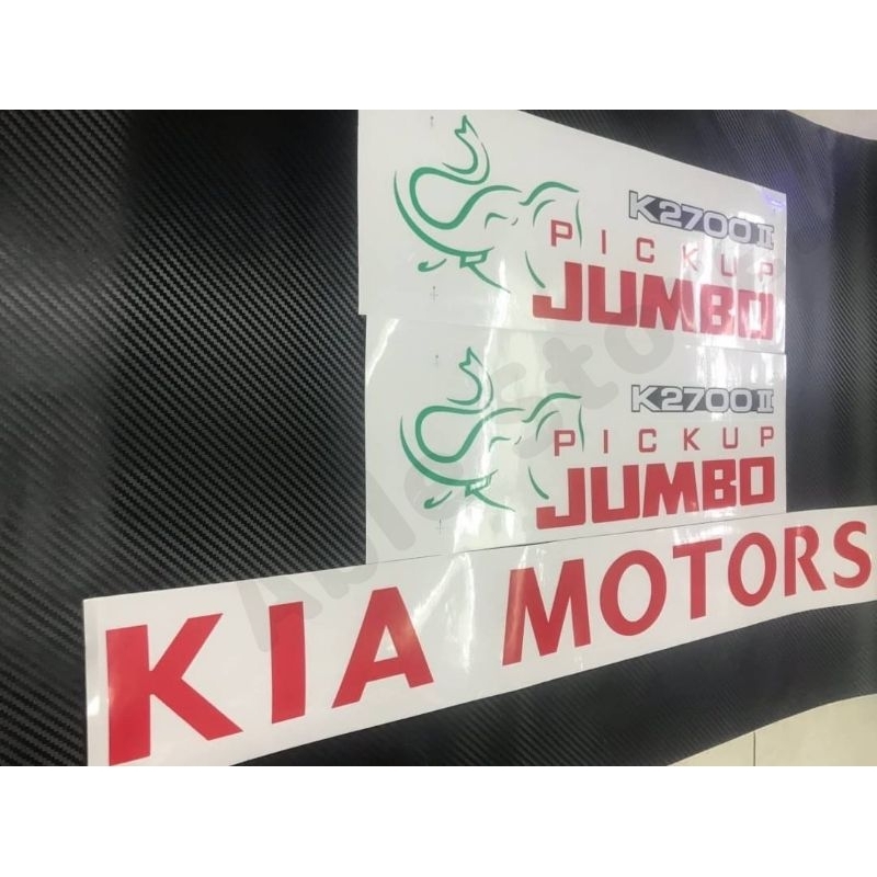 สติ๊กเกอร์ JUMBO KIA MOTORS สำหรับติดรถ 6ล้อ KIA MOTORS