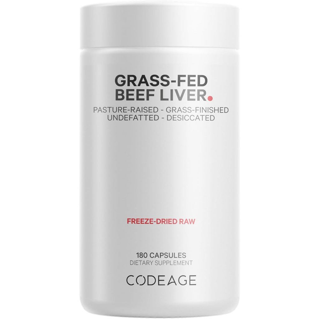 Codeage Grass Fed Beef Liver วิตามินตับวัว (180 แคปซูล)