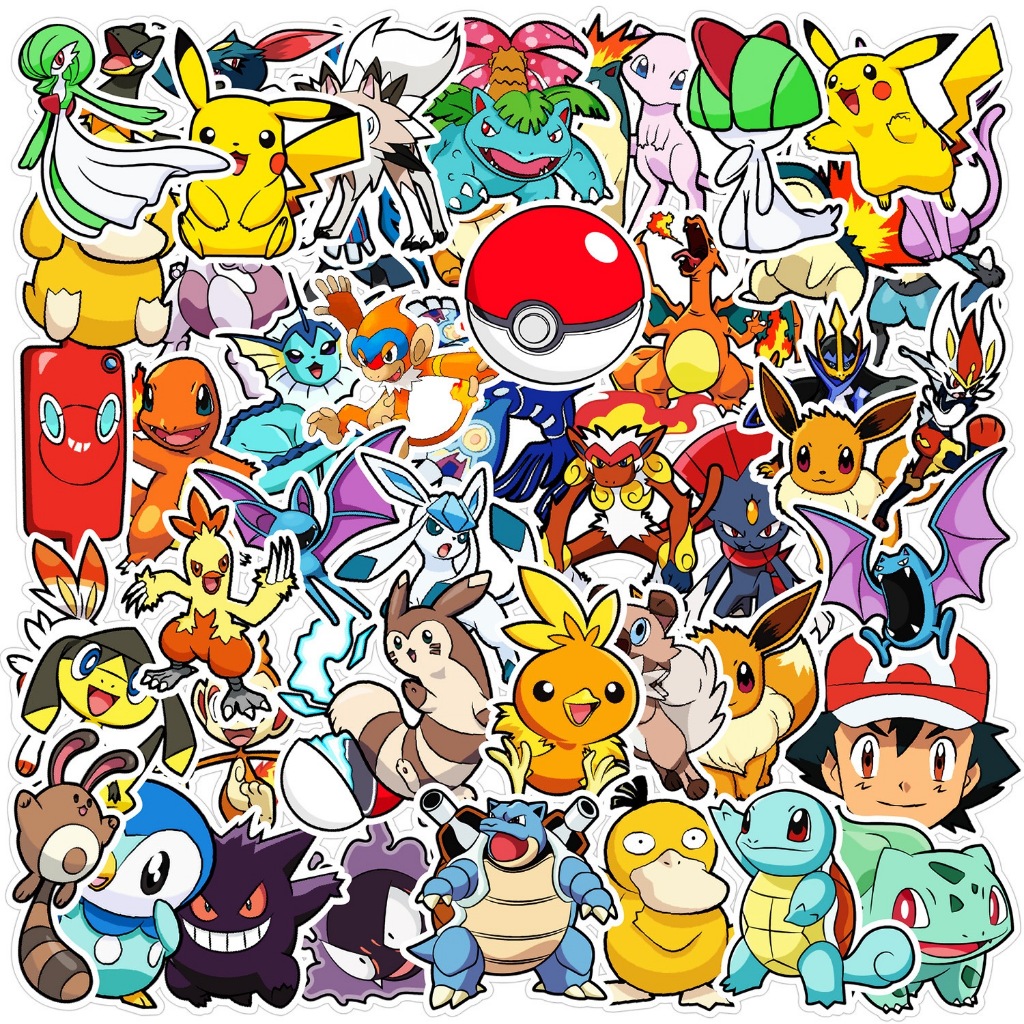 1 แพ็ก 50 ชิ้น การ์ตูนญี่ปุ่น สติ๊กเกอร์ สติ๊กเกอร์กันน้ำ เหมาะสำหรับไอแพดแก้วน้ำสติ๊กเกอร์อตู้เย็น สติ๊กเกอร์ลายการ์ตูน