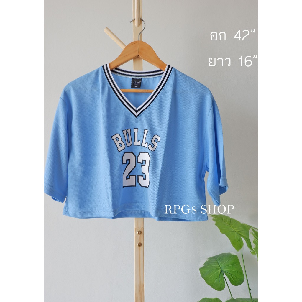 เสื้อบาสทรงครอป แขนสั้น ใส่สบาย พิมพ์ลาย