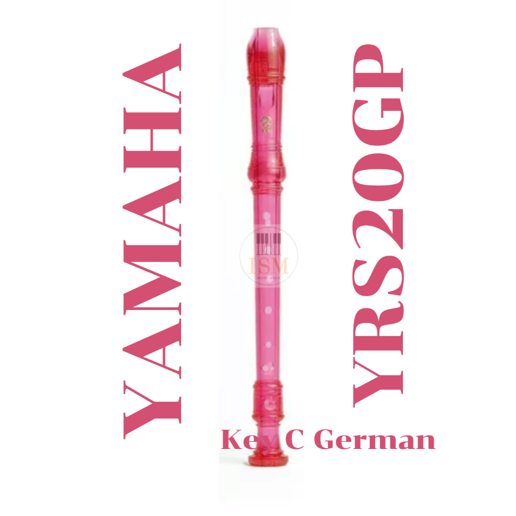 Yamaha ขลุ่ยรีคอร์เดอร์ Soprano Recorder รุ่น YRS-20GP สีชมพูใส