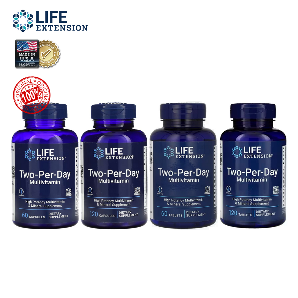 [พร้อมส่ง] Life Extension, Two-Per-Day Multivitamin วิตามินรวมทู-เปอร์-เดย์ (60/ 120 Capsules)