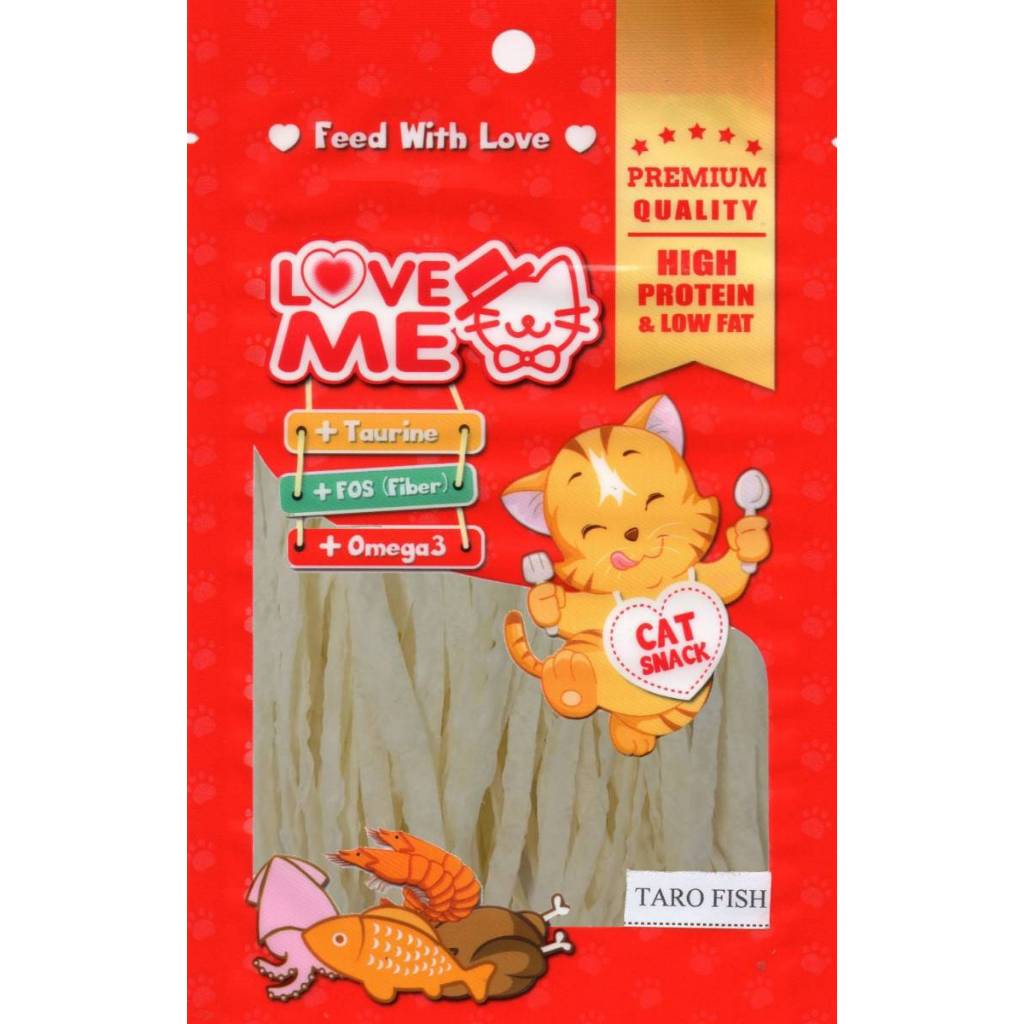 LOVEME ขนมปลาเส้น(ขาว) สำหรับน้องแมว 35g ซื้อ 3 ชิ้นในราคา 100 บาท