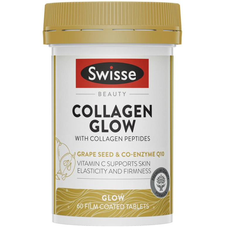 Swisse Beauty Collagen Glow with Collagen Peptides 60 Tablets