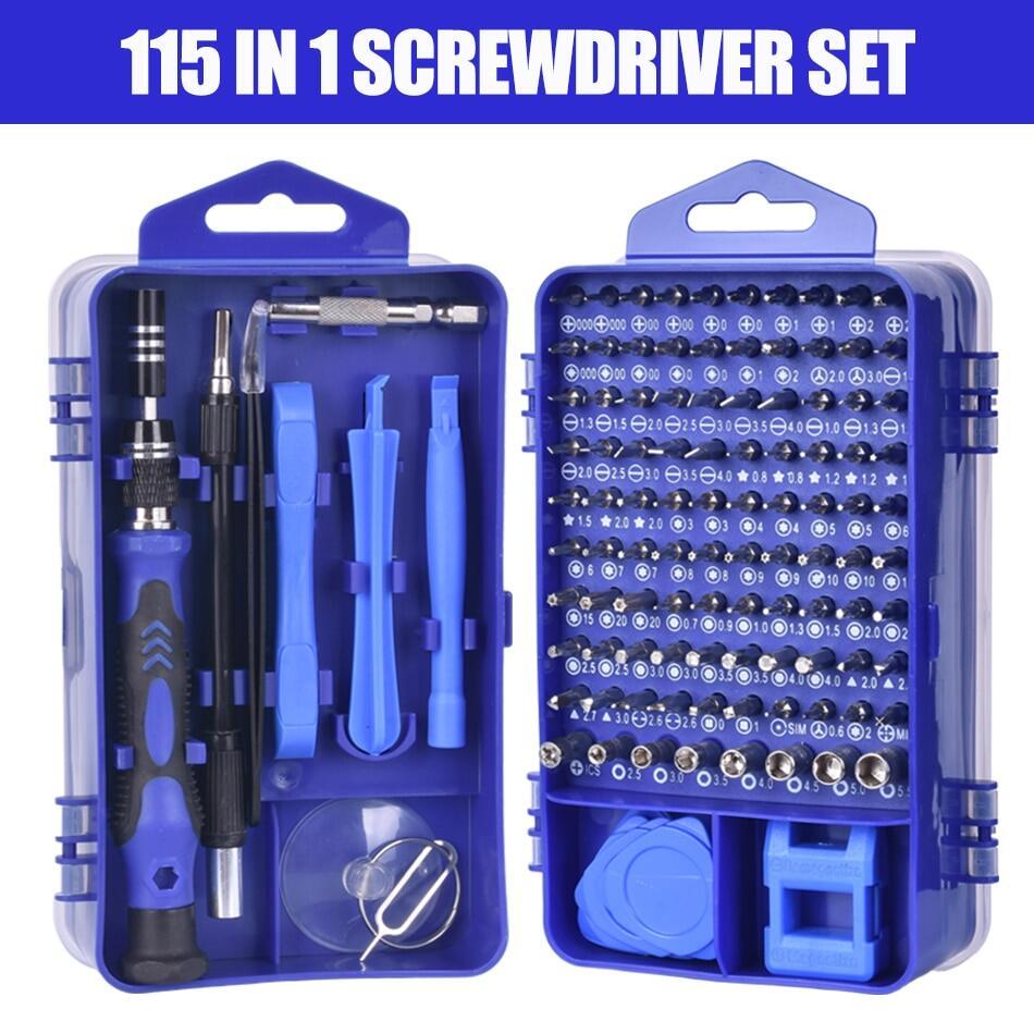 WEEKS115 In 1 Screwdriver Set Magnetic Screwdriver Bits Repair Phone PC Tool Kit Precision Torx Hex 