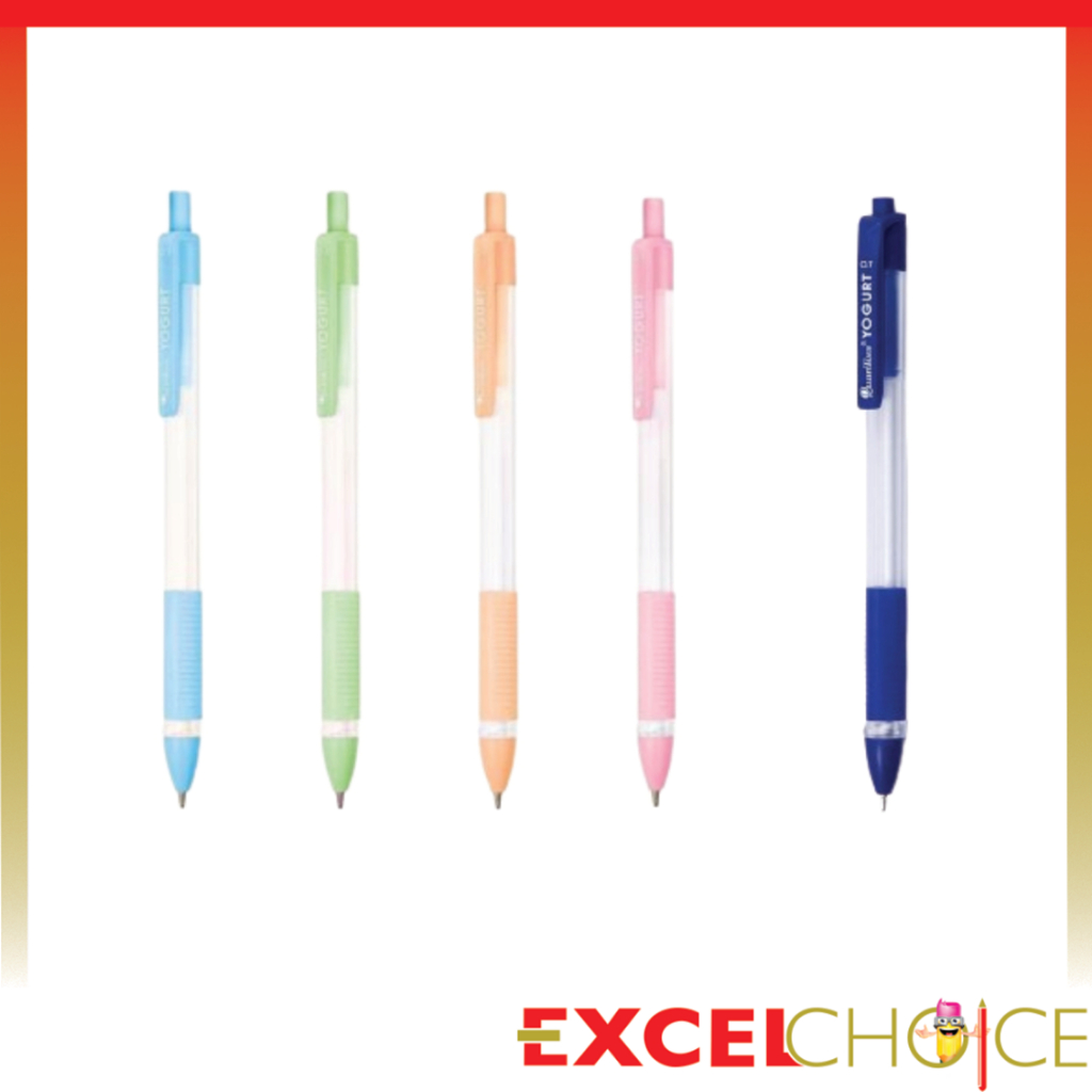 [ซื้อครบ200บ.แถมฟรีปากกาเน้น] ควอนตั้ม ปากกาเจลลูลอยด์ โยเกิร์ต 0.5 คละสี 0.7 น้ำเงิน **โหล** Quantum YOGURT
