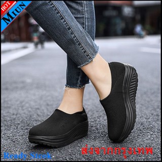 รองเท้าผู้หญิงสบาย ๆ สะดวกสบาย รองเท้าผ้าใบแพลตฟอร์ม พื้นหนา…