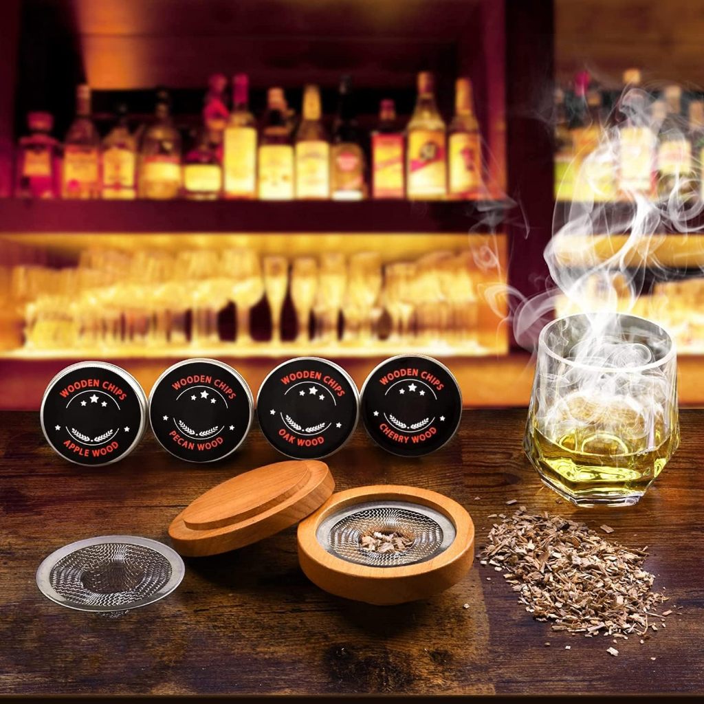 Whiskey Smoker Kit ชุดควันสโมเกอร์เครื่องดื่ม ชุดค็อกเทลค็อกเทลรมควัน พร้อมชิปไม้ ที่กรองควัน สําหรับค็อกเทล Cocktail Ki