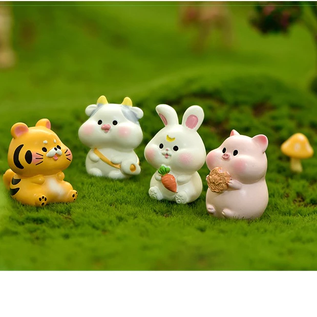 12 นักษัตร หนูมุสกะ (ราคา/1ชิ้น) จัดสวนถาด ไม้ดัด โมเดล ตกแต่งบ้าน ของสะสม พร็อพถ่ายรูป