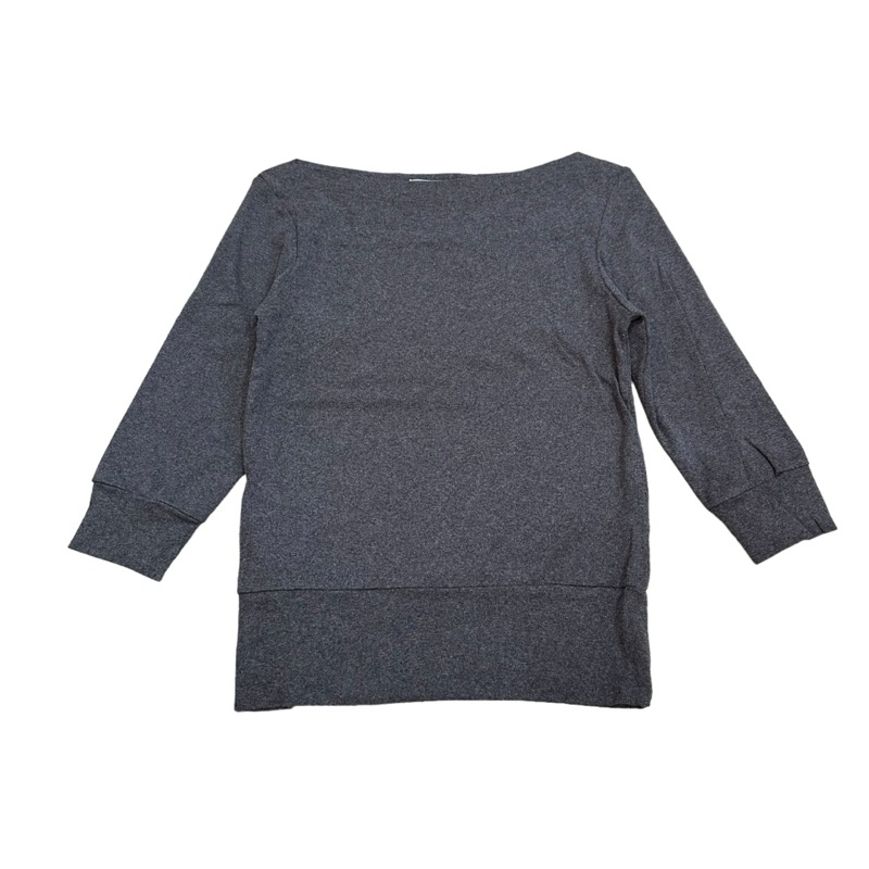 PENA BASIC M เสื้อยืดคอปาด แขน3ส่วน สีเทาเข้ม