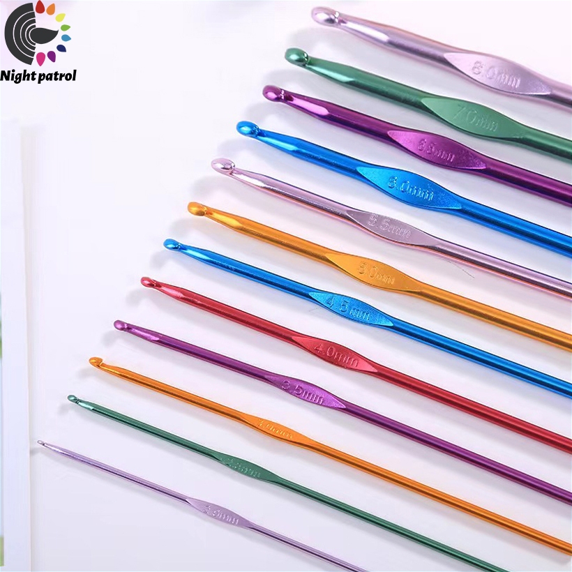 เข็มถักโครเชต์ อะลูมิเนียม หัวเดียว ขนาด2.0-10.0 MM