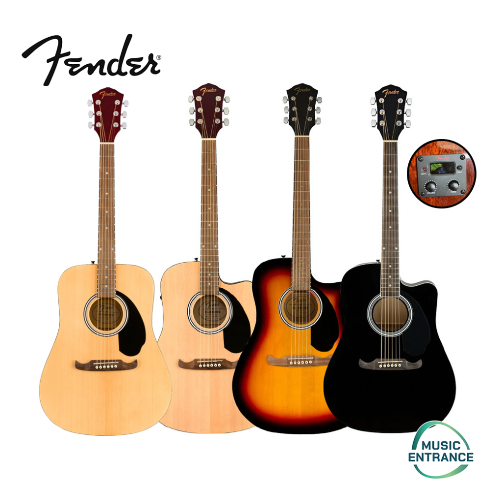 Fender FA-125 FA-125CE กีต้าร์โปร่ง โปร่งไฟฟ้า เฟนเดอร์ รุ่น FA125 FA125CE Dreadnought 41" ของแท้ 10