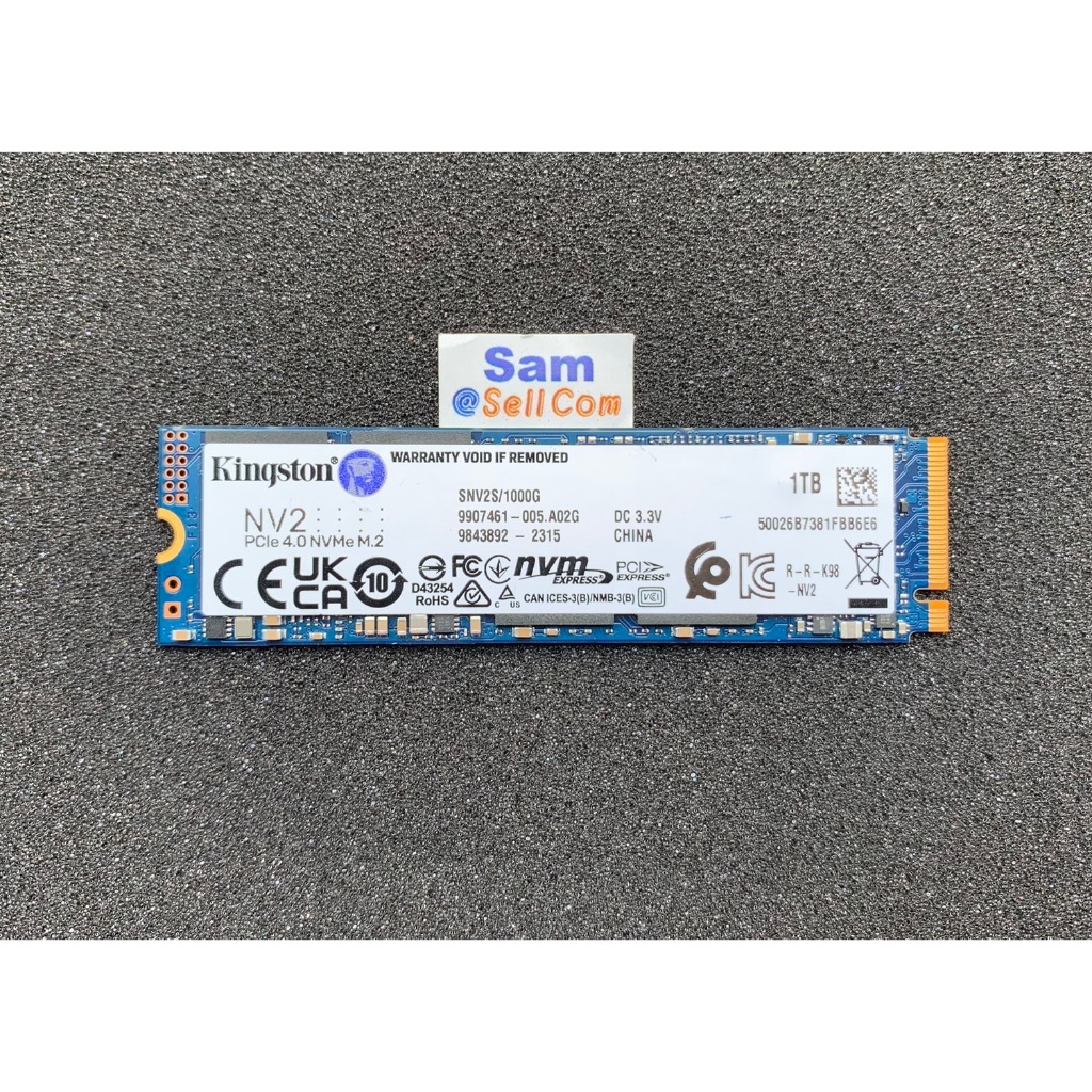 SSD (เอสเอสดี) 1TB KINGSTON NV2 - PCIe 4/NVMe M.2 2280 มือสอง