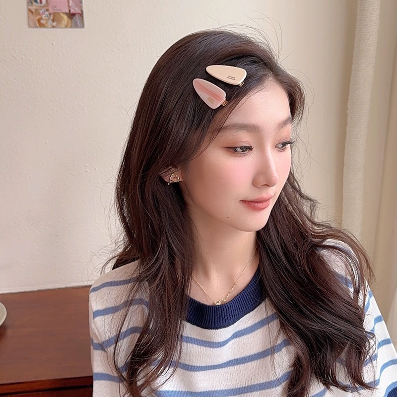 ง่าย น่ารัก กิ๊บติดผม รูปหัวใจ ปากเป็ด สีชมพู สไตล์เกาหลี สําหรับผู้หญิง